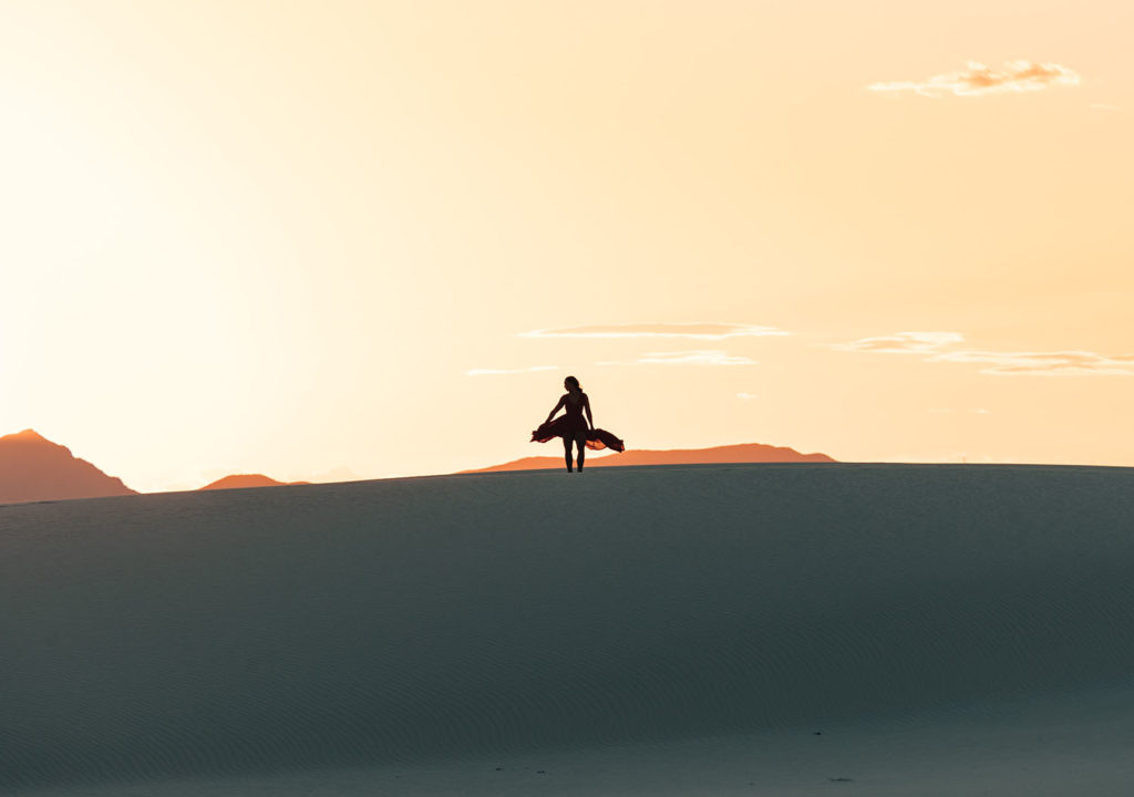 Person on horizon